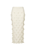 A product shot of the HAAT ZIG ZAG KNIT skirt in white (01).