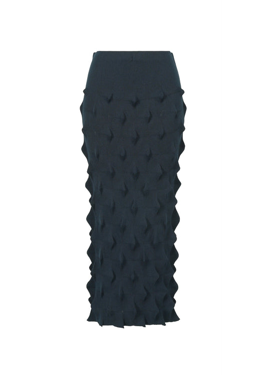 A product shot of the HAAT ZIG ZAG KNIT skirt in navy (75).