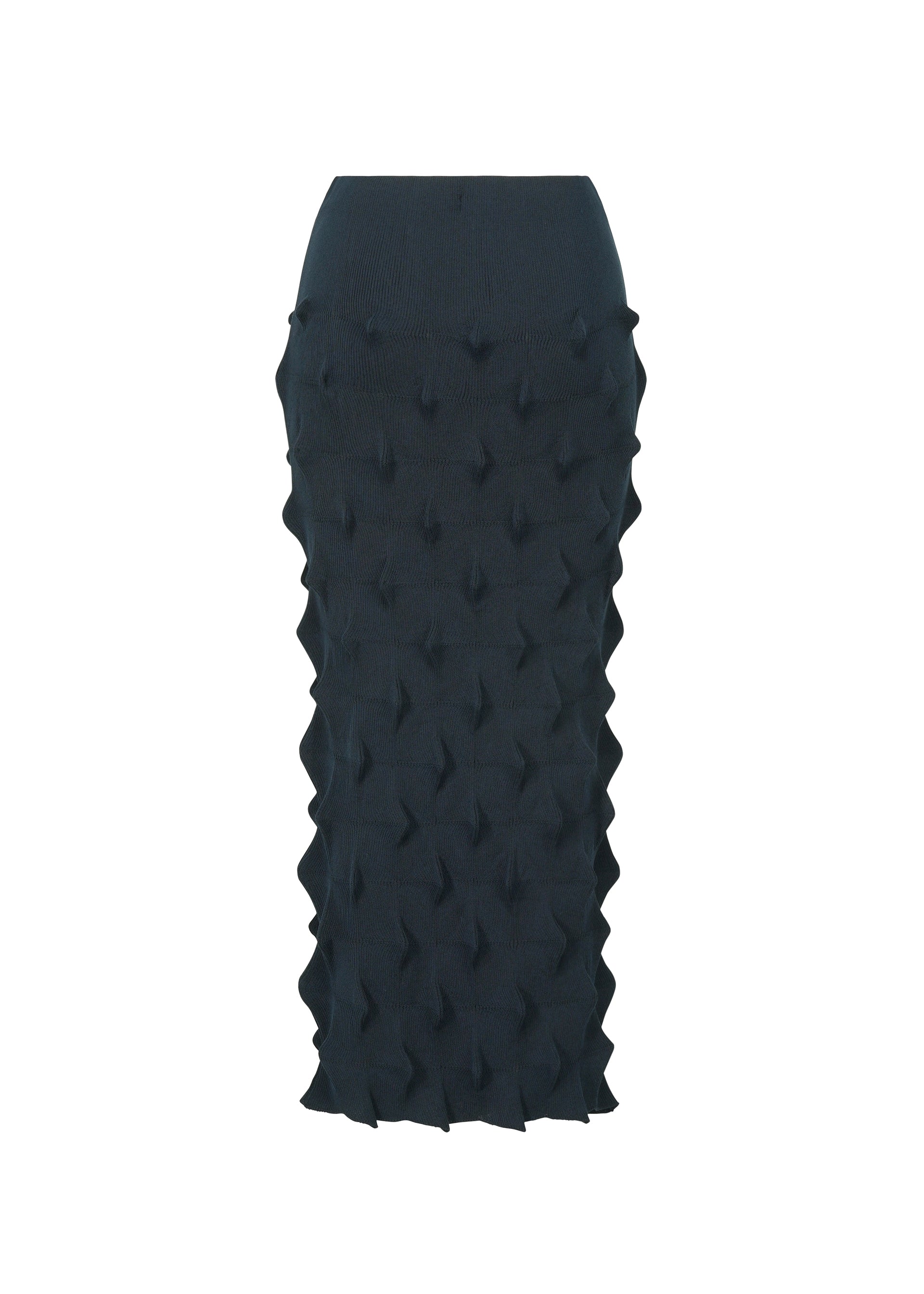 A detail shot of the HAAT ZIG ZAG KNIT skirt.