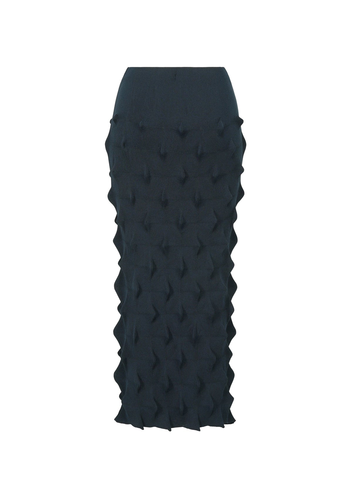 A detail shot of the HAAT ZIG ZAG KNIT skirt.