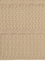 A detail shot of the HAAT CURLING SHEER KNIT cardigan.