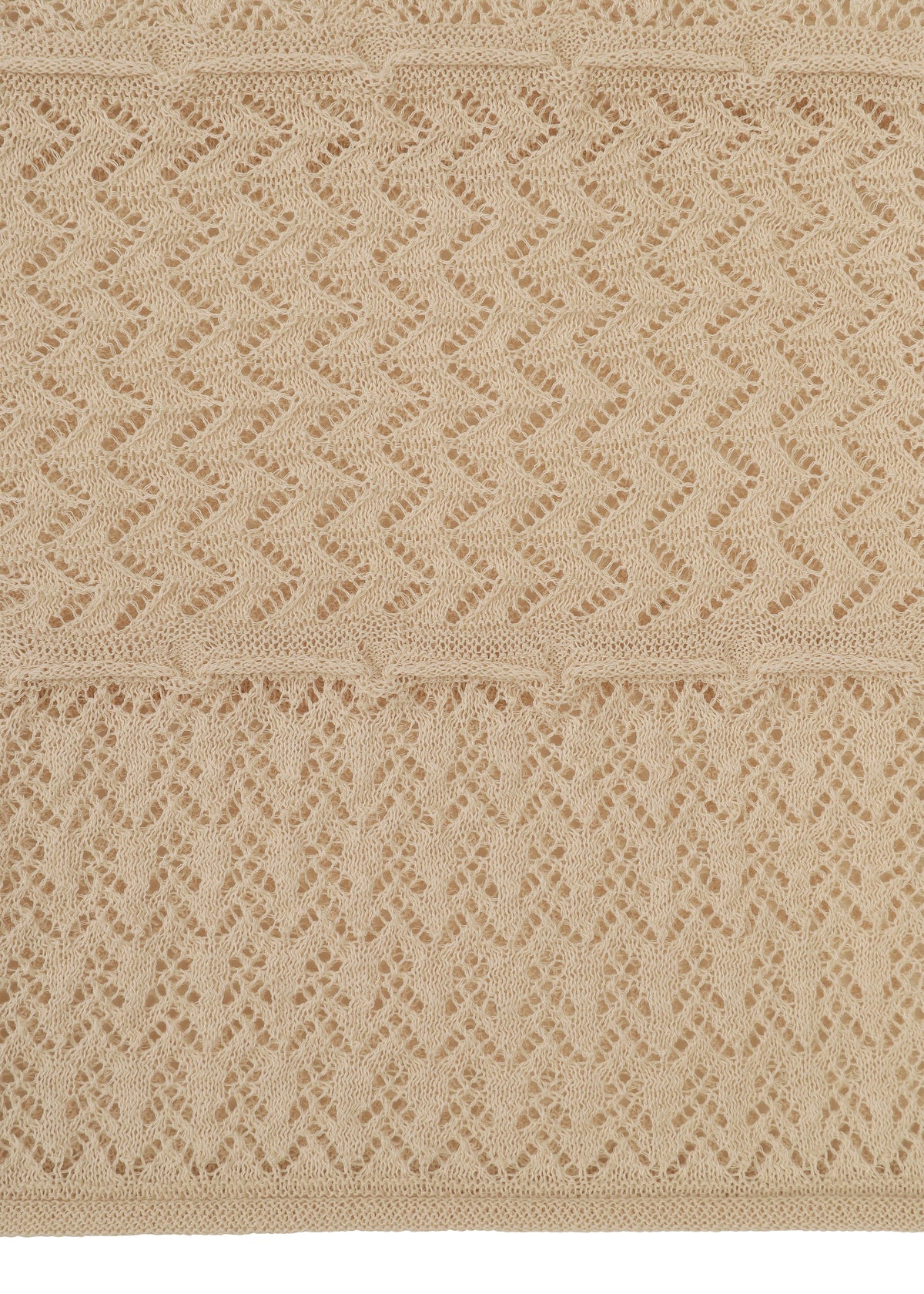 A detail shot of the HAAT CURLING SHEER KNIT cardigan.