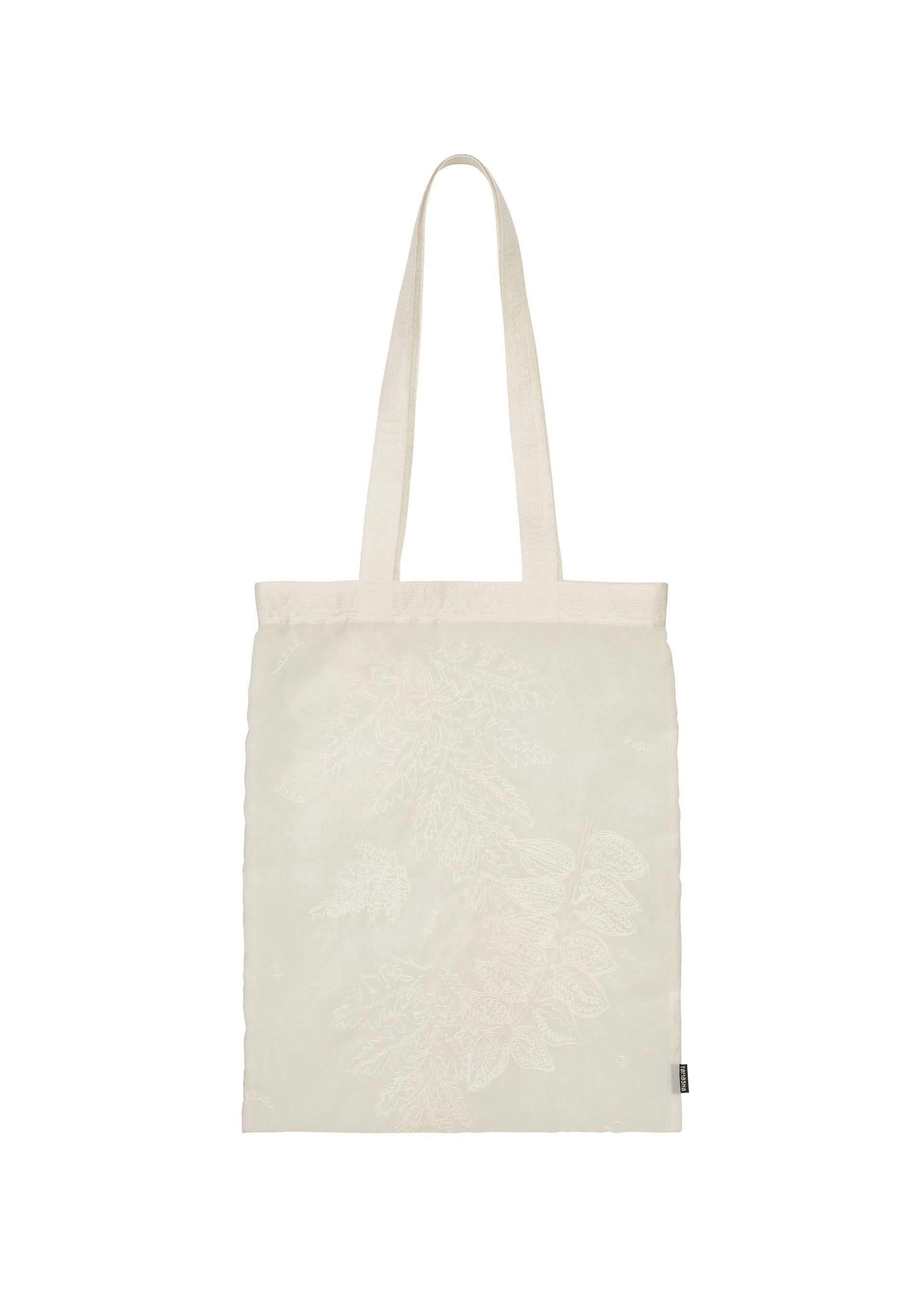 A product shot of the HAAT GLASSLEAF TOTE JANUARY bags in white (01).