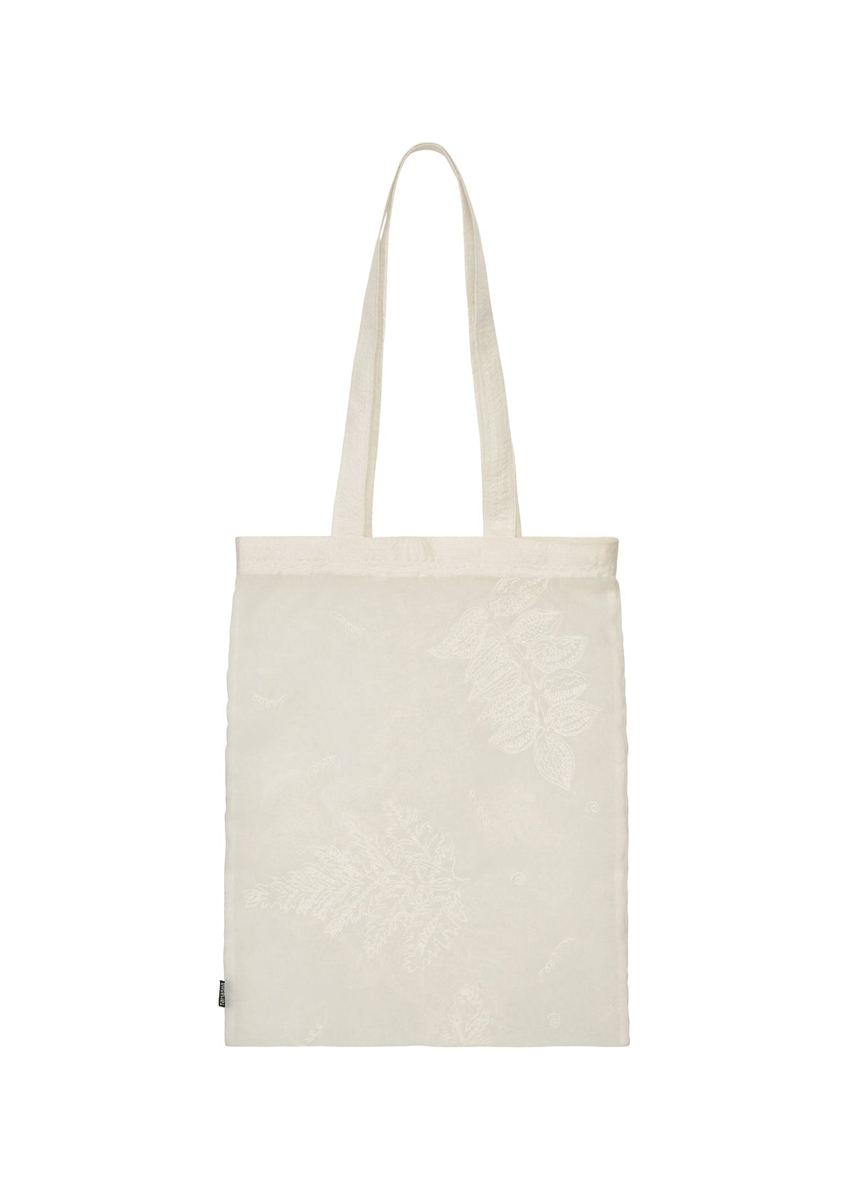 A detail shot of the HAAT GLASSLEAF TOTE JANUARY bags.