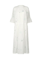 A product shot of the HAAT DAMI LEAVES dress in white (01).
