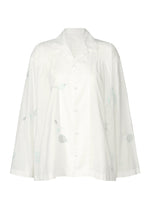 A product shot of the HAAT DAMI LEAVES shirt in white (01).