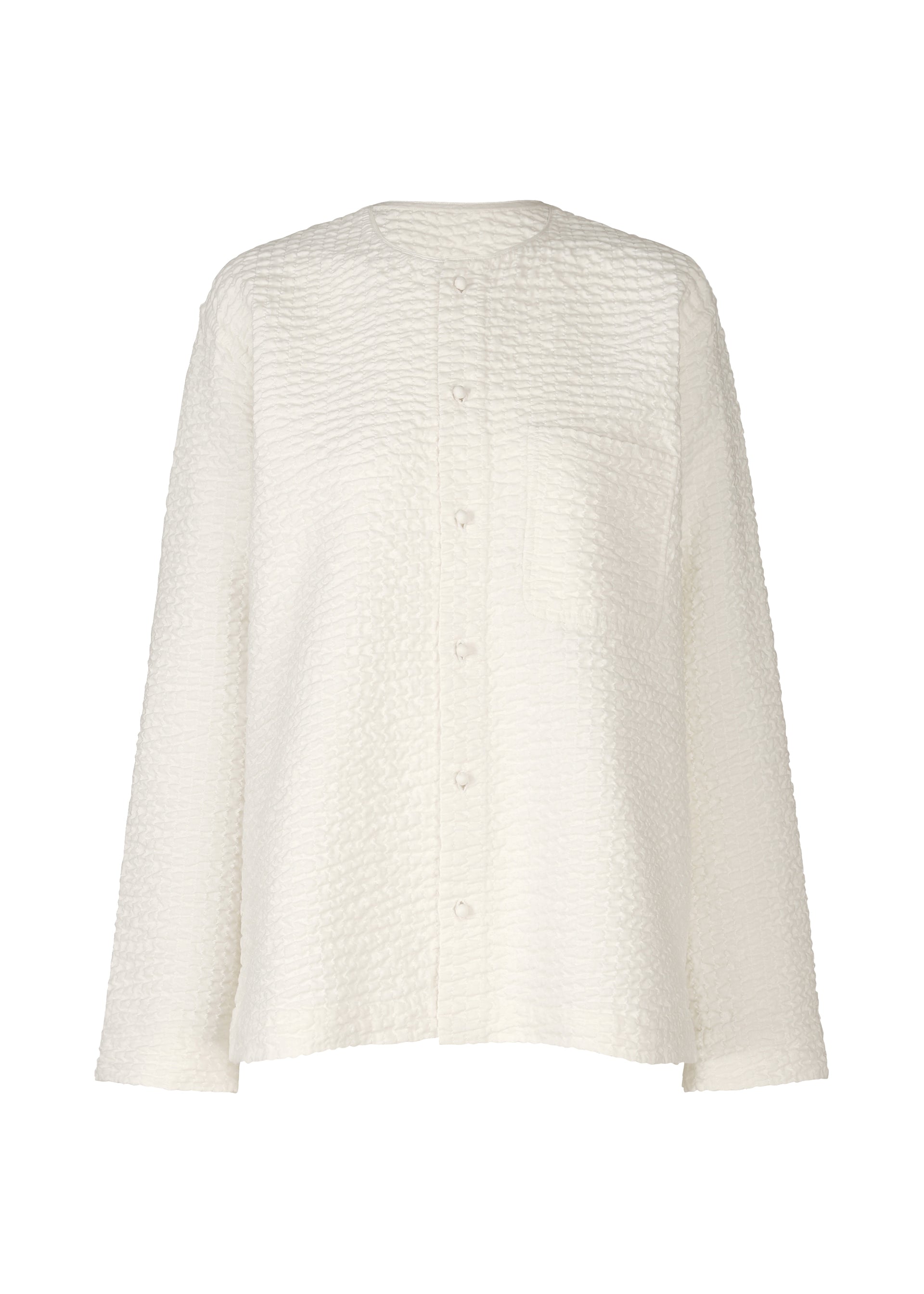 A product shot of the HAAT 3 MUL MACHINE KABIRA '26SS clothing in white (01).