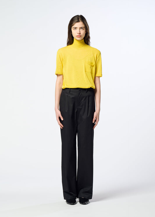 A model wears the HaaT COTTON STRETCH BOTTOM cotton-stretch-bottom-full-length-trousers-brown.
