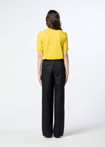 A model wears the HaaT COTTON STRETCH BOTTOM cotton-stretch-bottom-full-length-trousers-black.
