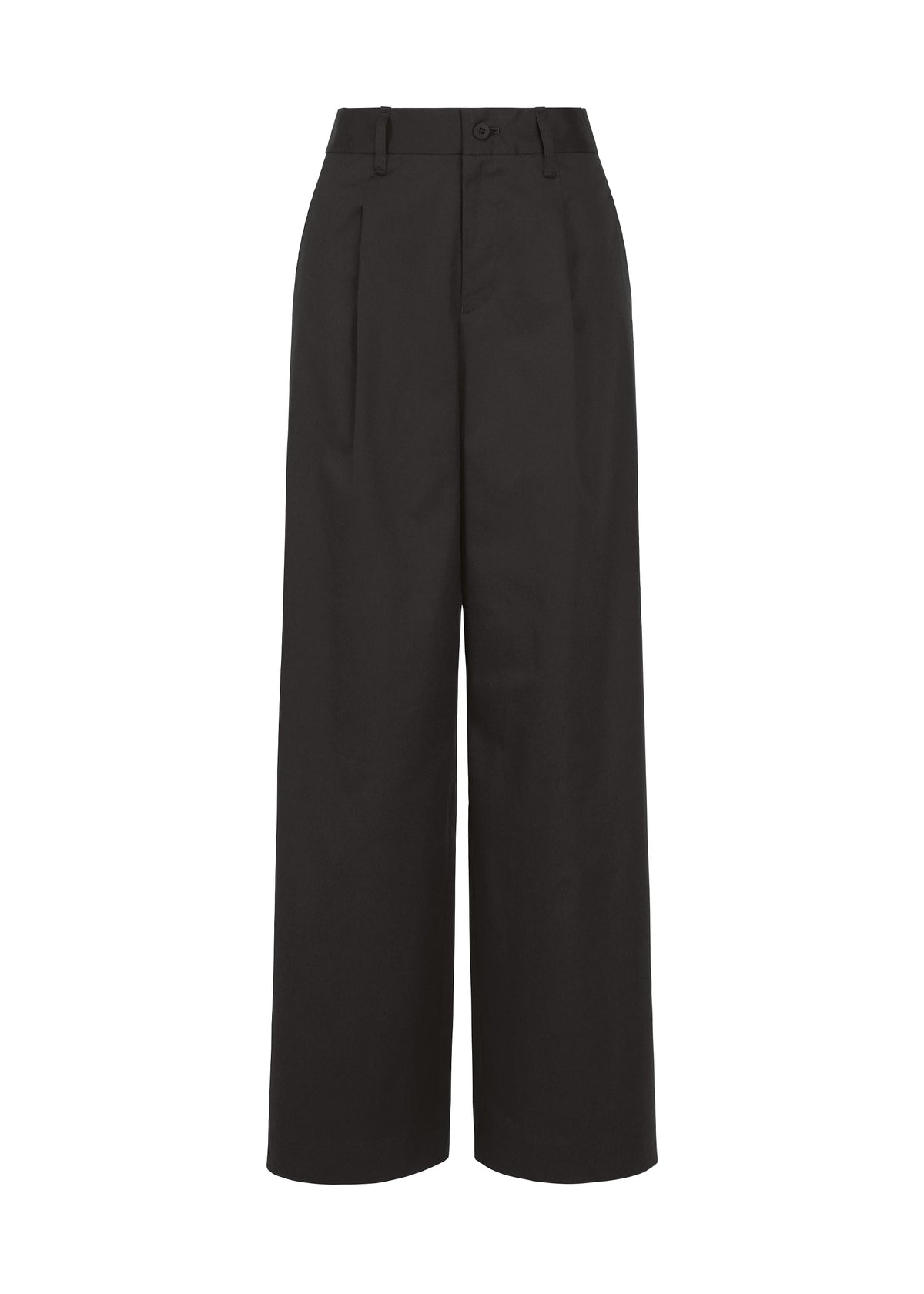 A product shot of the HaaT COTTON STRETCH BOTTOM trousers in black.