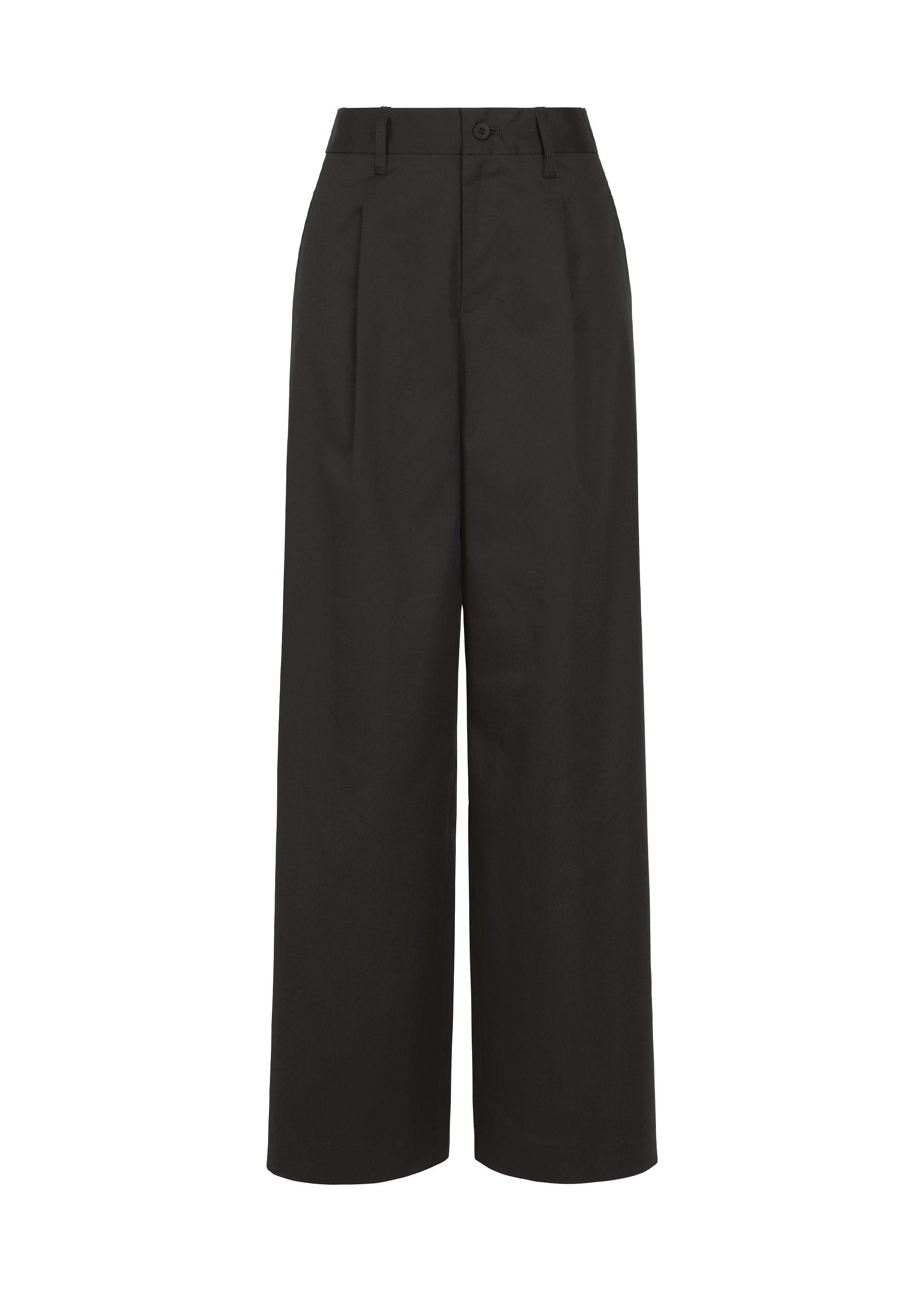 A product shot of the HaaT COTTON STRETCH BOTTOM trousers in black.