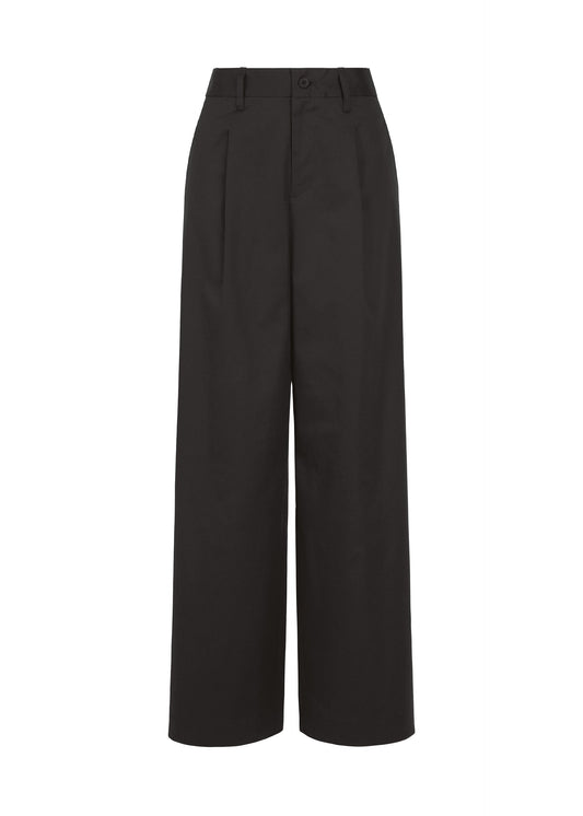 A product shot of the HaaT COTTON STRETCH BOTTOM trousers in black.