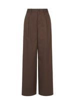 A product shot of the HaaT COTTON STRETCH BOTTOM trousers in brown.
