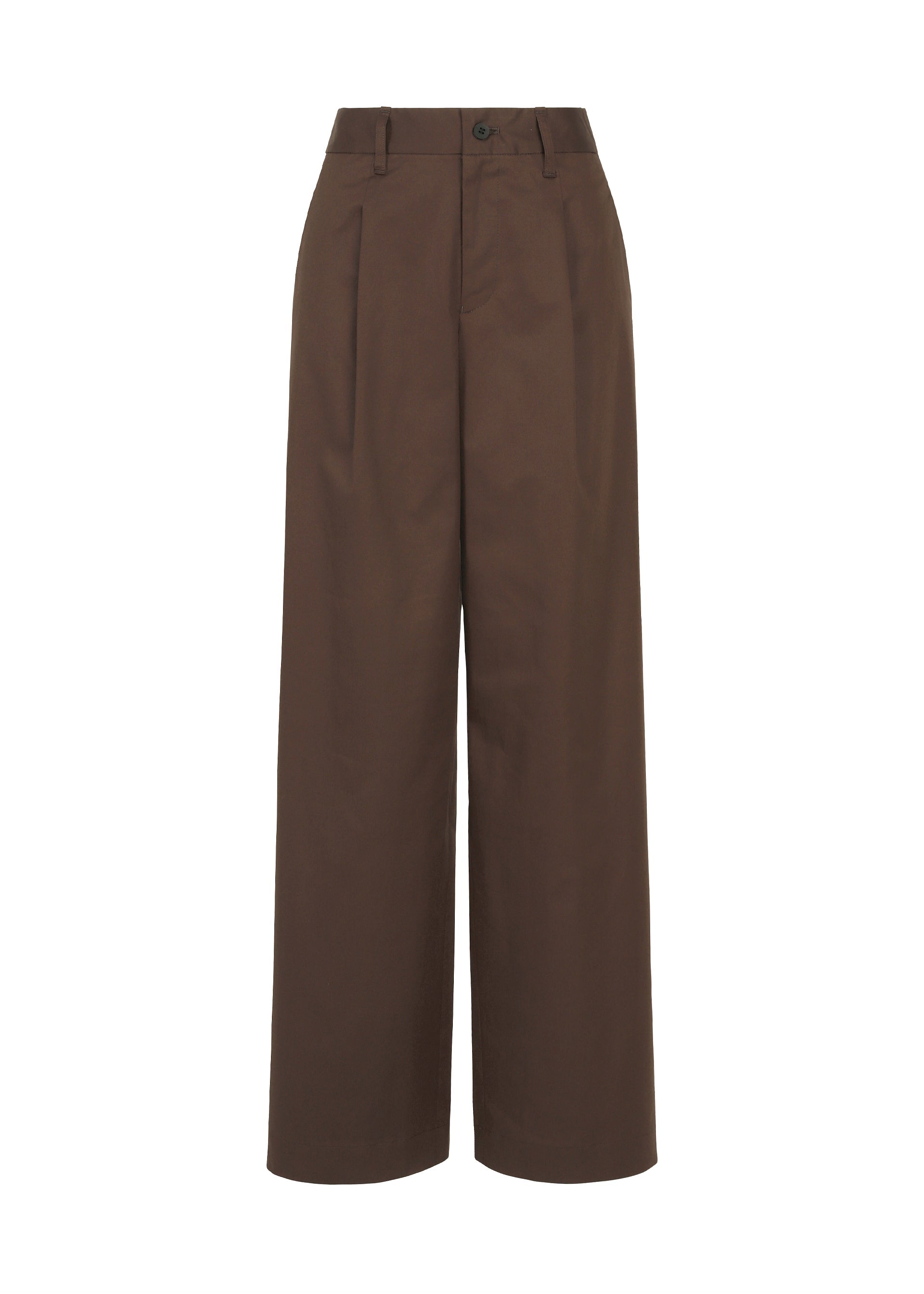A product shot of the HaaT COTTON STRETCH BOTTOM trousers in brown.