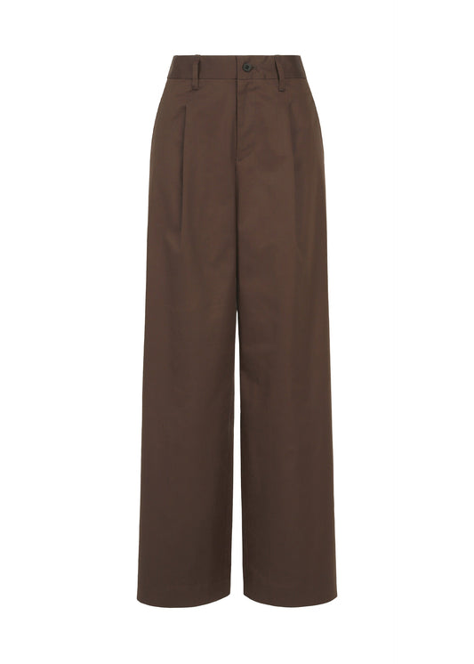 A product shot of the HaaT COTTON STRETCH BOTTOM trousers in brown.
