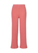 A product shot of the HaaT KYO CHIJIMI AUGUST trousers in coral.