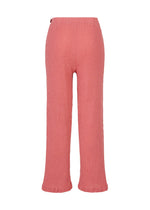 A detail shot of the HaaT KYO CHIJIMI AUGUST trousers.
