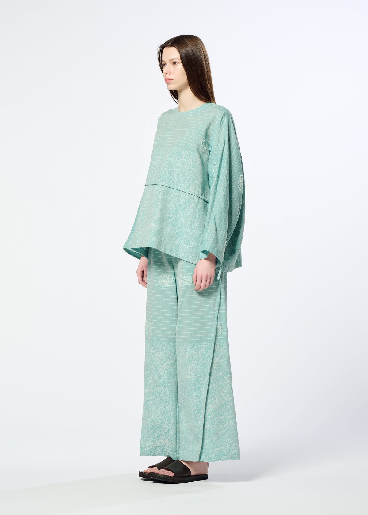 ONE STROKE DRAW Trousers Light Pink