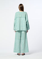 A model wears the HaaT ONE STROKE DRAW trousers.