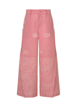 A product shot of the HaaT ONE STROKE DRAW trousers in light pink.