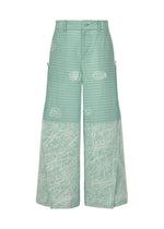 A product shot of the HaaT ONE STROKE DRAW trousers in light green.