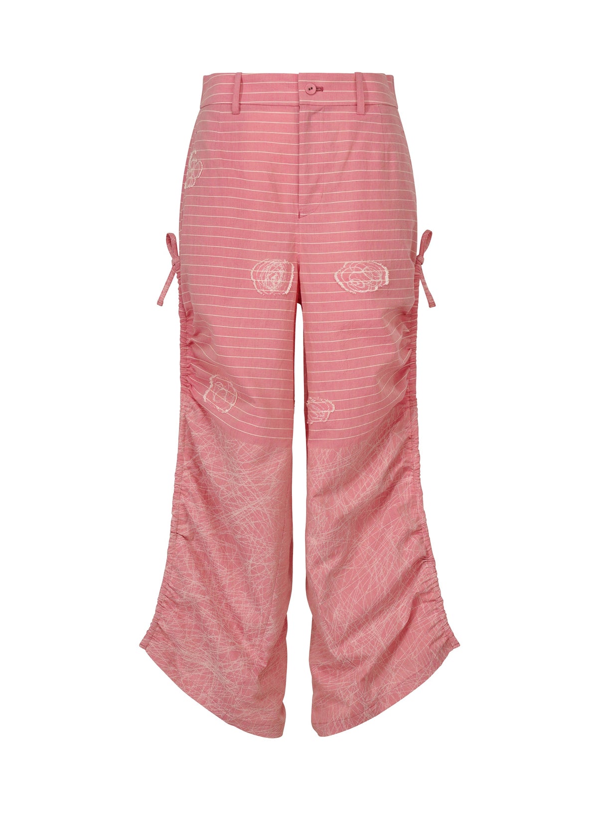 A detail shot of the HaaT ONE STROKE DRAW trousers.