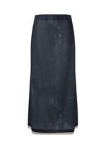 A product shot of the HaaT WALL WHITE HEM skirt in navy.
