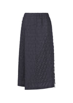 A product shot of the HaaT HOLE & LINE skirt in navy.