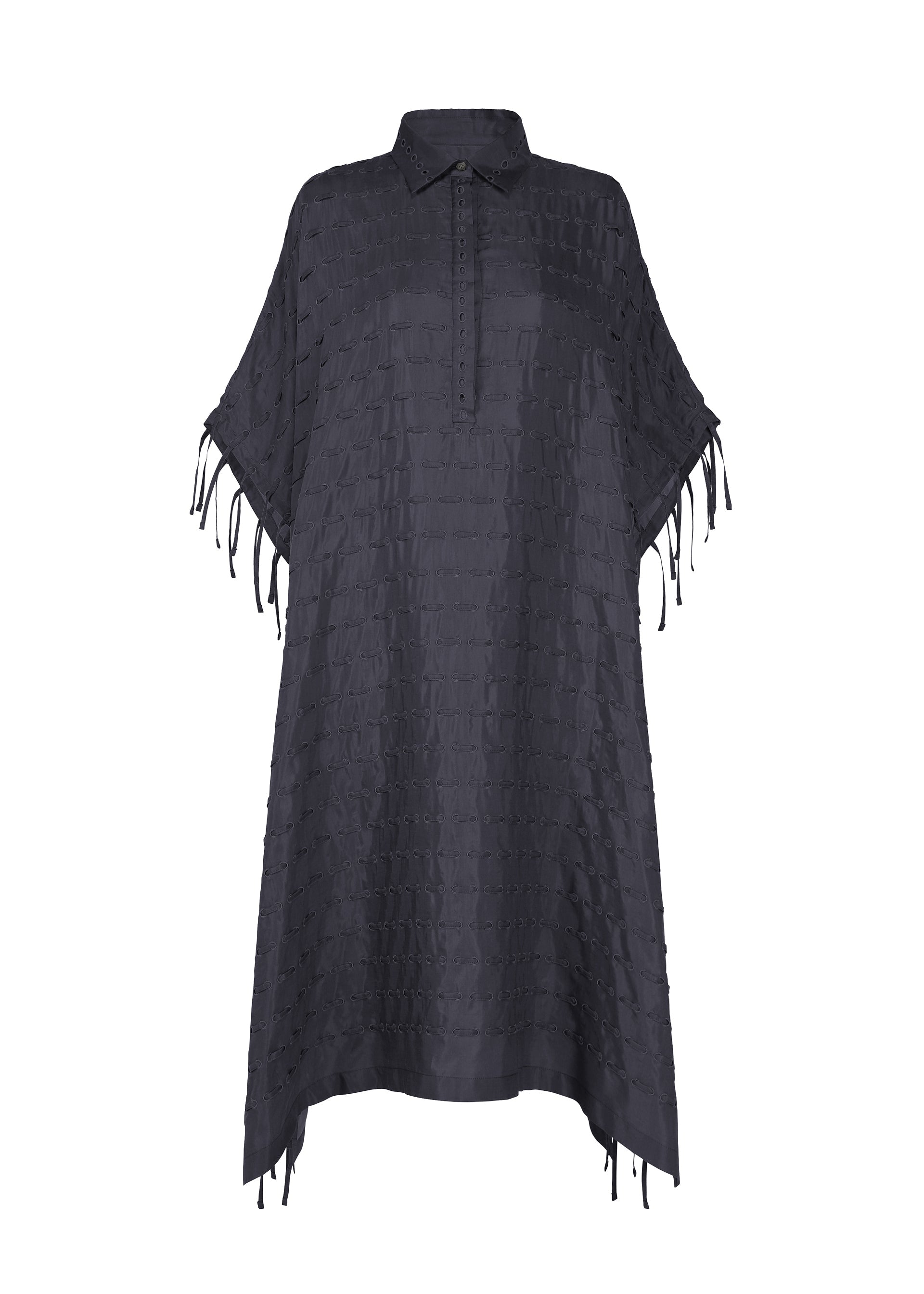A product shot of the HaaT HOLE & LINE dress in navy.