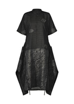A product shot of the HaaT ONE STROKE DRAW dress in black.