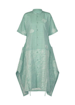 A product shot of the HaaT ONE STROKE DRAW dress in light green.