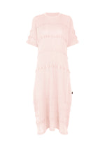 A product shot of the HaaT KYO CHIJIMI TSUCHIKABE dress in light pink.