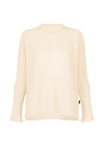 A product shot of the HaaT KYO CHIJIMI 2WAY top in ivory.