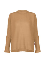 A product shot of the HaaT KYO CHIJIMI 2WAY top in camel.