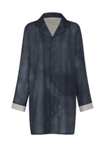 A product shot of the HaaT WALL WHITE HEM top in navy.