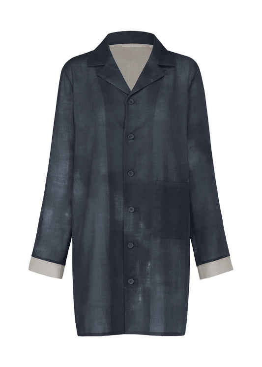 A product shot of the HaaT WALL WHITE HEM top in navy.