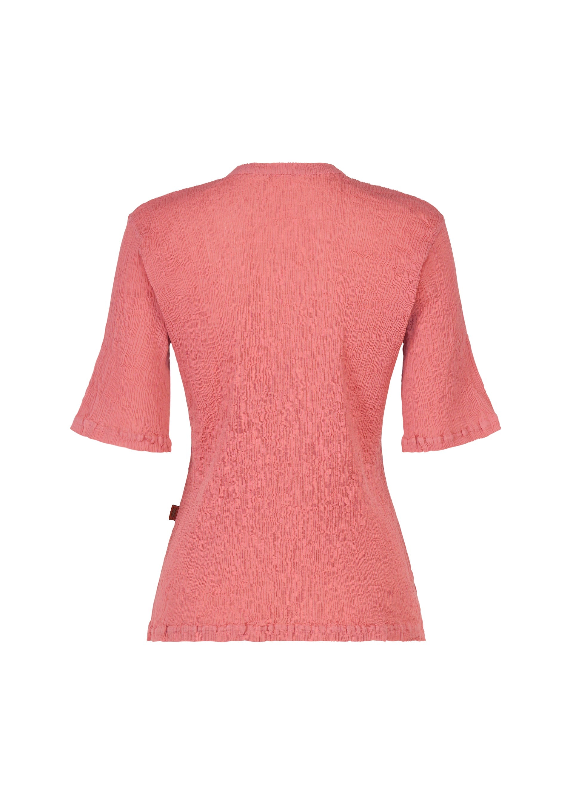 A detail shot of the HaaT KYO CHIJIMI AUGUST top.
