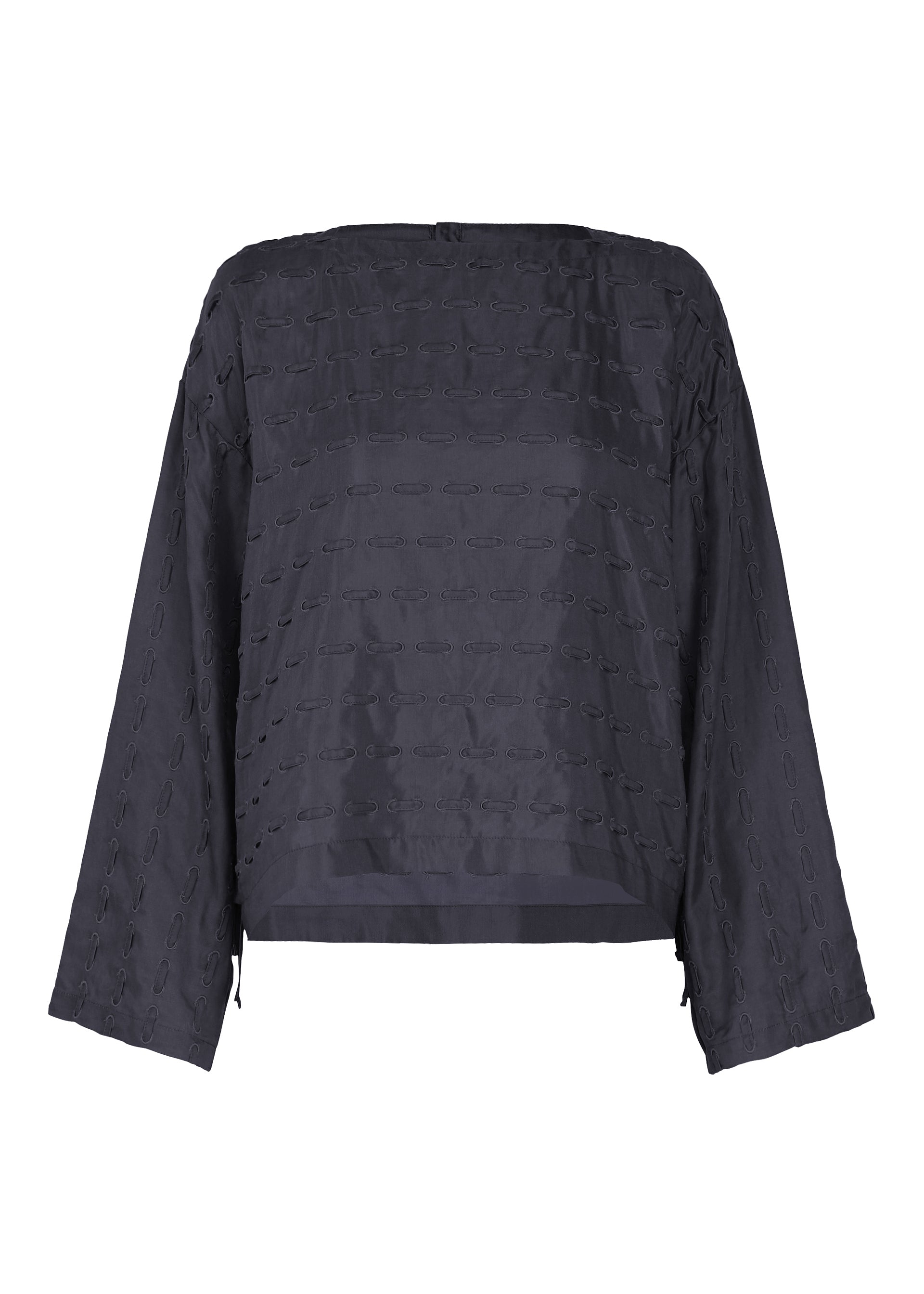 A product shot of the HaaT HOLE & LINE top in navy.
