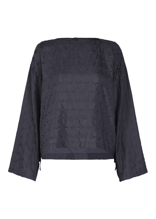A product shot of the HaaT HOLE & LINE top in navy.