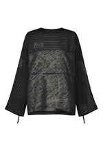 A product shot of the HaaT ONE STROKE DRAW shirt in black.
