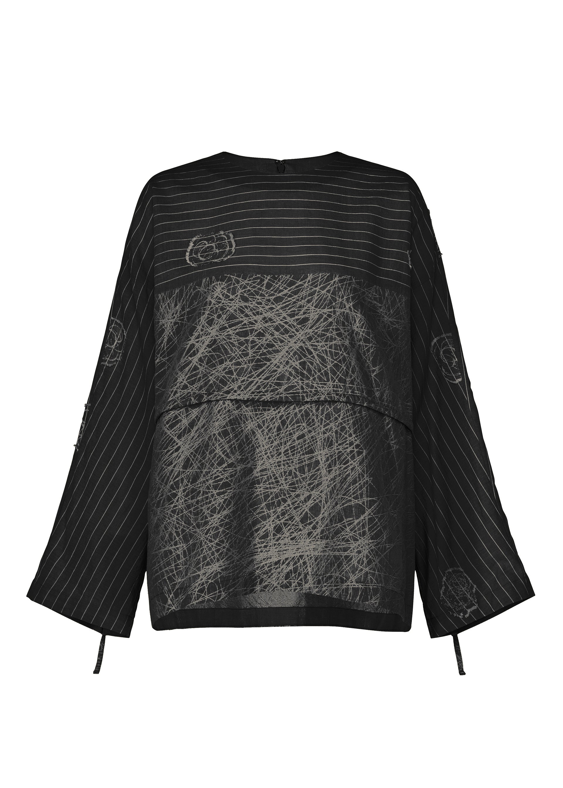 A product shot of the HaaT ONE STROKE DRAW shirt in black.