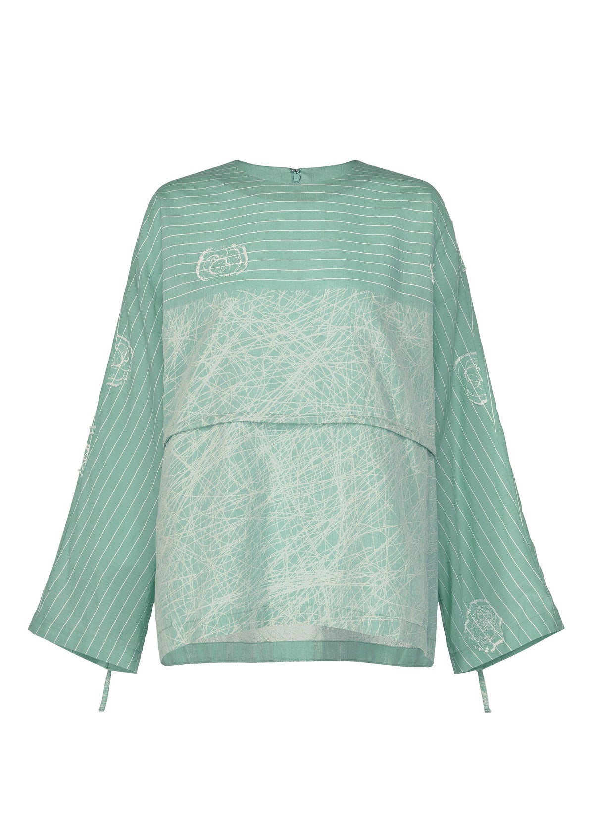 A product shot of the HaaT ONE STROKE DRAW shirt in light green.