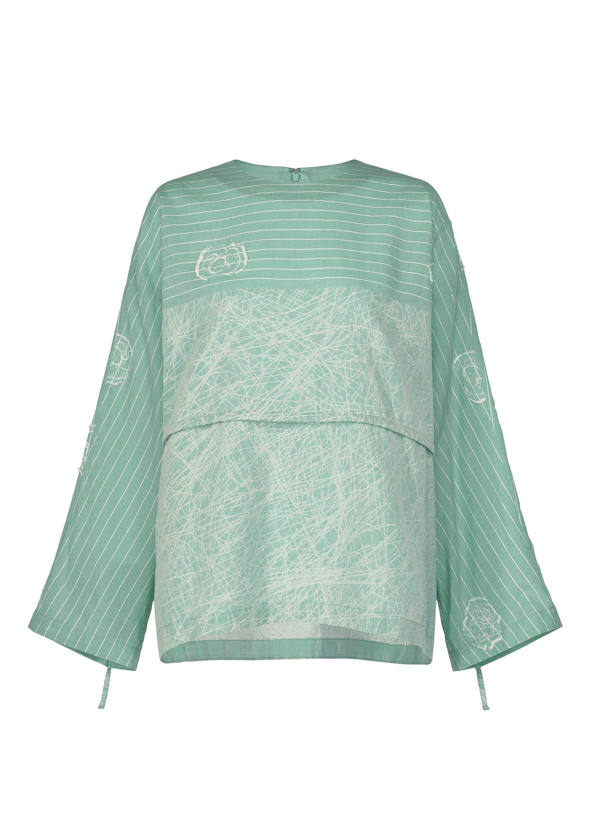 A product shot of the HaaT ONE STROKE DRAW shirt in light green.
