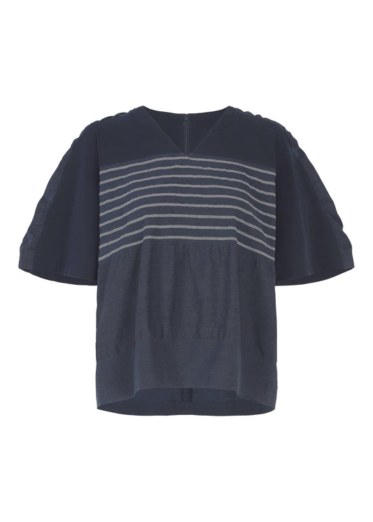 A product shot of the HaaT COLLAGE STRETCH Ⅱ top in navy.
