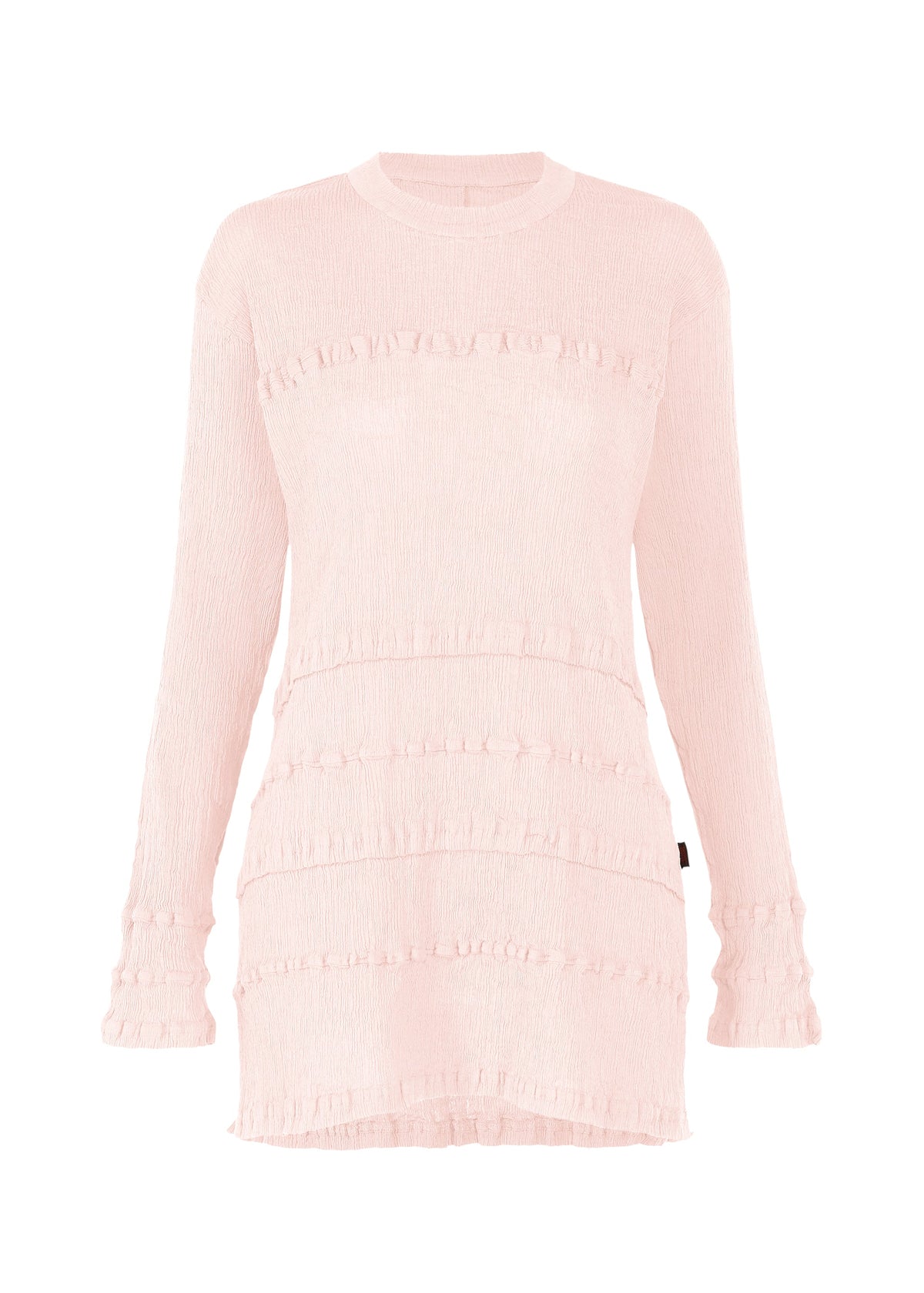 A product shot of the HaaT KYO CHIJIMI TSUCHIKABE top in light pink.