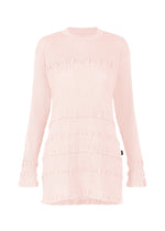 A product shot of the HaaT KYO CHIJIMI TSUCHIKABE top in light pink.