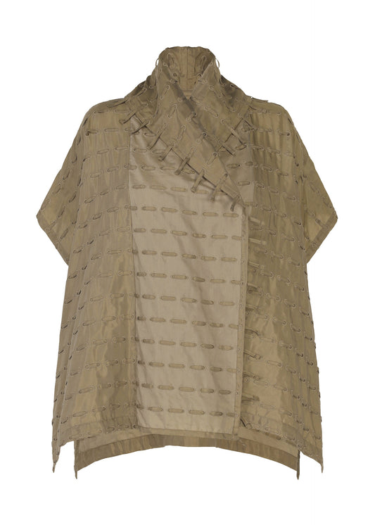A product shot of the HaaT HOLE & LINE cardigan in khaki.