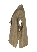 A detail shot of the HaaT HOLE & LINE cardigan.
