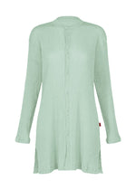 A product shot of the HaaT KYO CHIJIMI AUGUST cardigan in pale blue.
