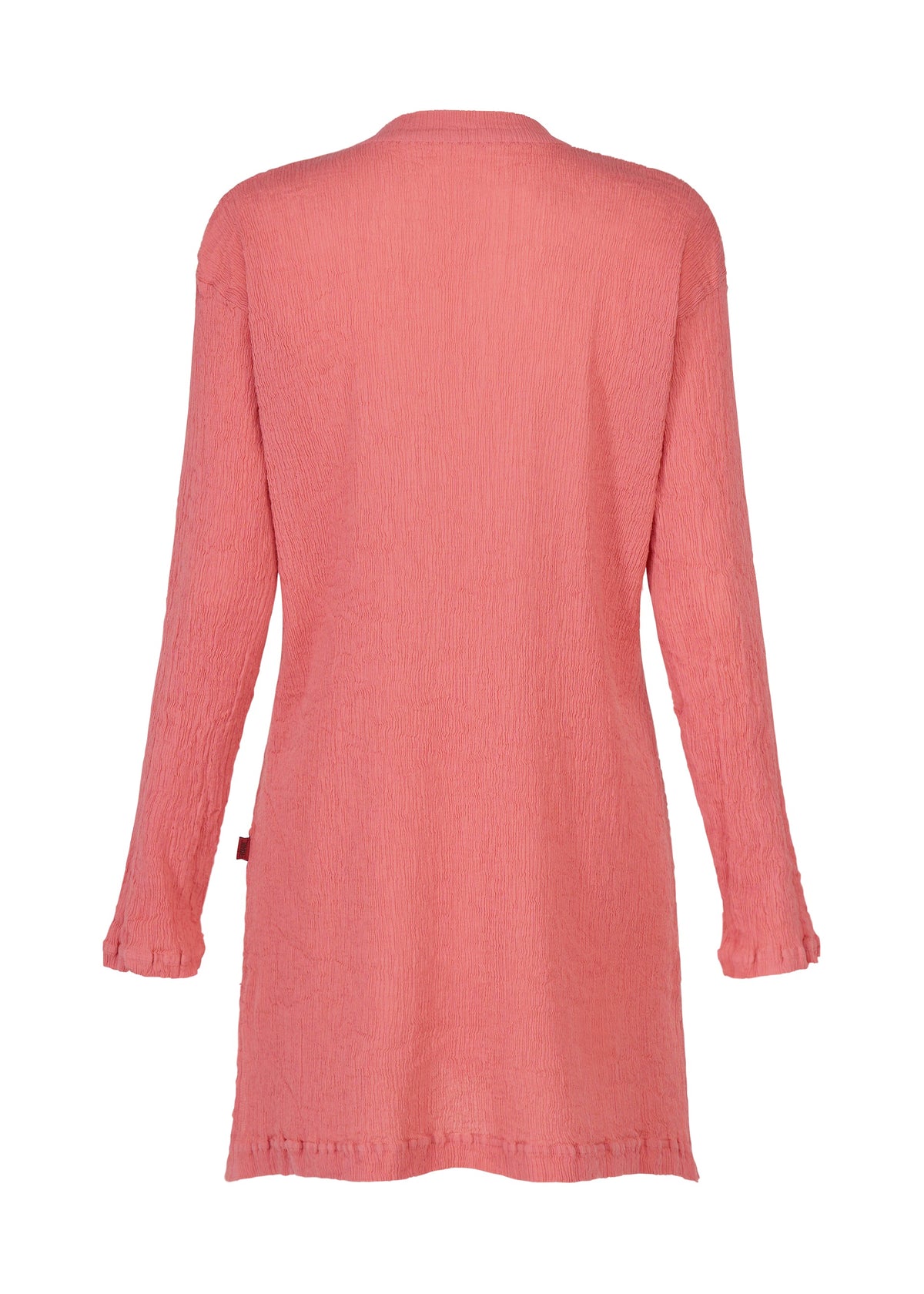 A detail shot of the HaaT KYO CHIJIMI AUGUST cardigan.